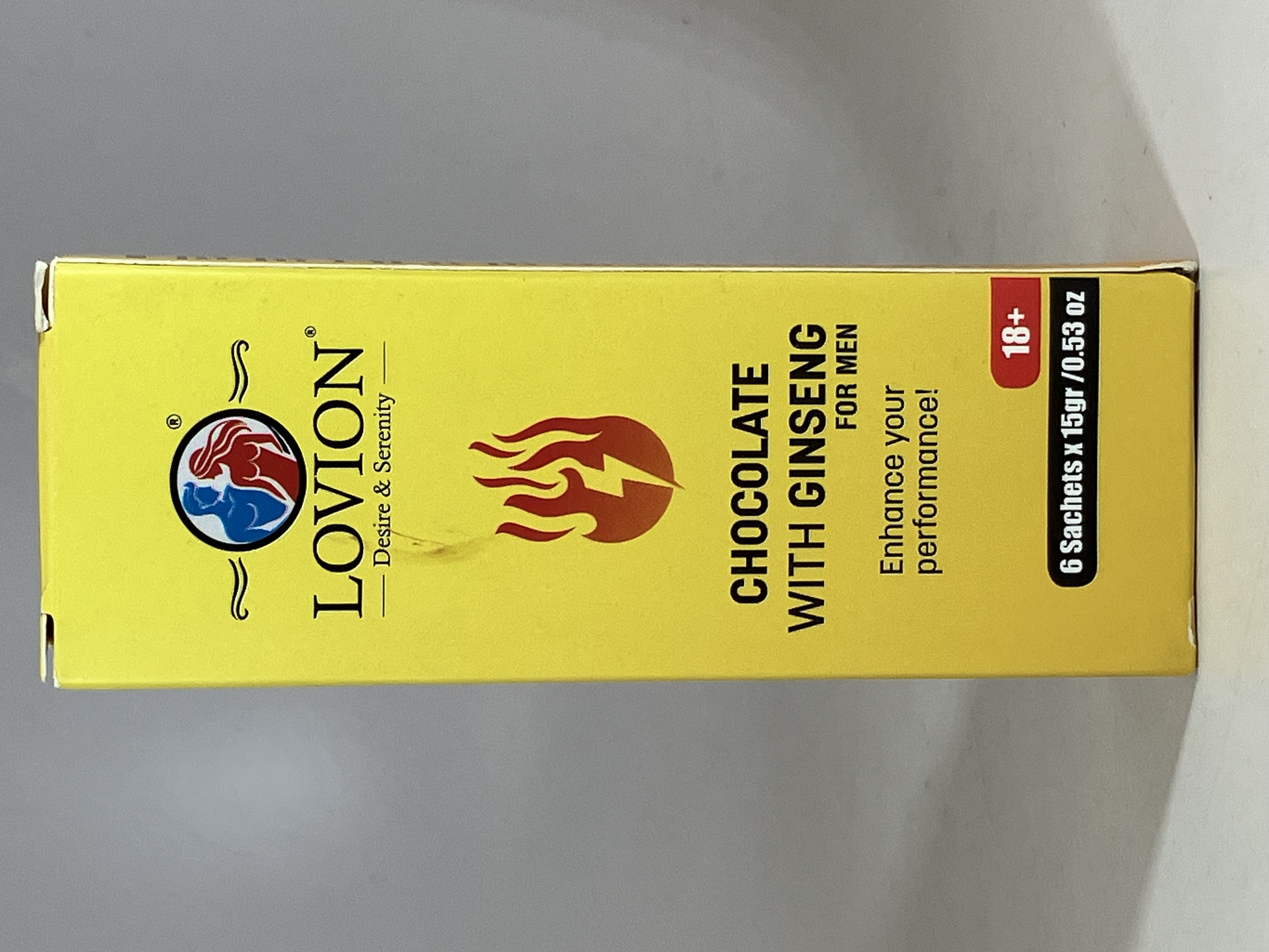 LOVION Chocolate with Ginseng for Men may be harmful due to hidden